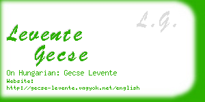 levente gecse business card